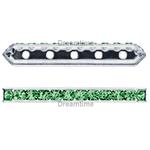 Dreamtime Crystal DC 77730 Rondelle Spacer Bars 5 Hole Fern Green/Silver